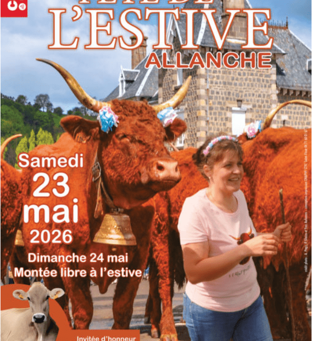 Affiche de la Fête de l'estive les 23 et 24 mai 2026 à Allanche