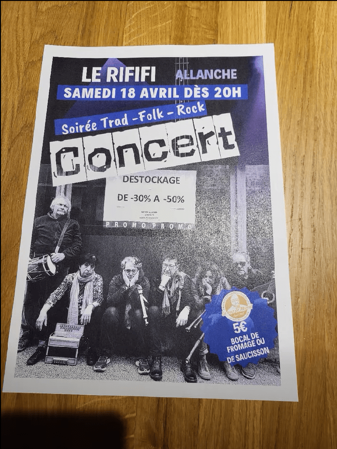 Concert Le Rififi le 18 avril 2026 20h