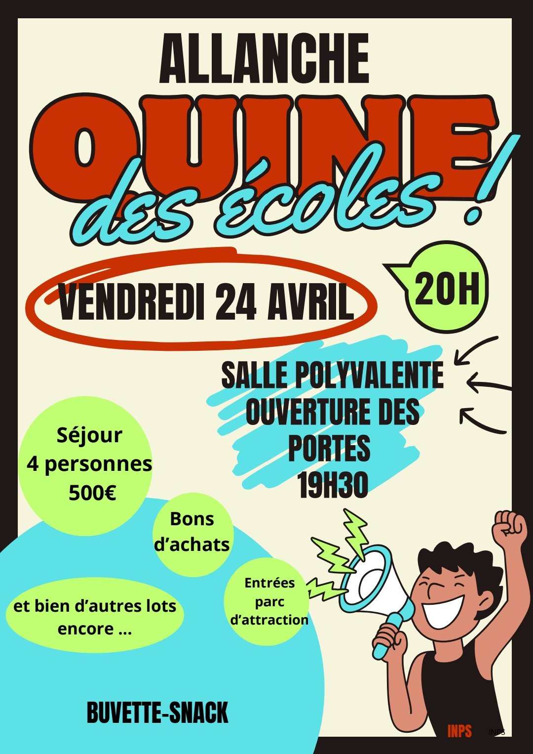 Quine des écoles 24 avril 2026 20h