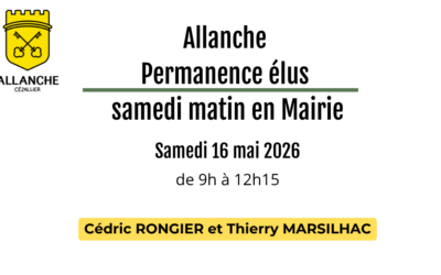 Permanence des élus – Samedi matin