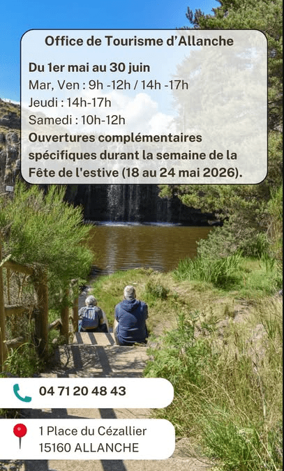 Horaires Office de Tourisme