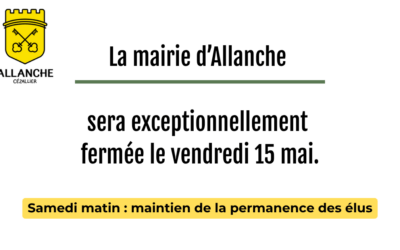 Fermeture exceptionnelle Mairie