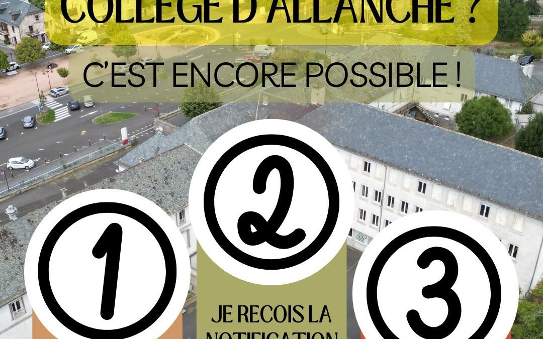 Collège allanche inscription 2026