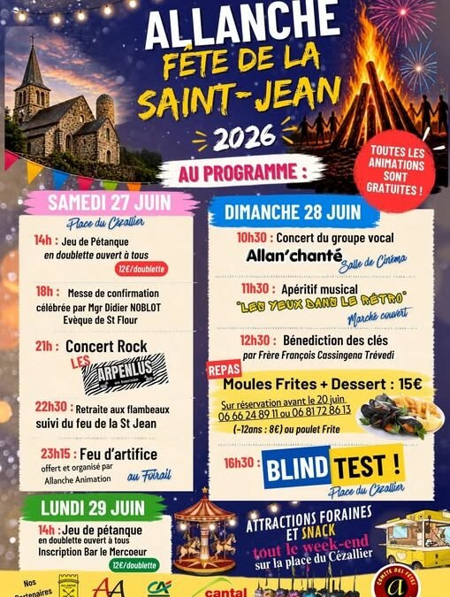 Fête de la Saint-Jean 27 et 28 juin 2026