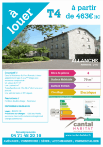 Location appartement Allanche