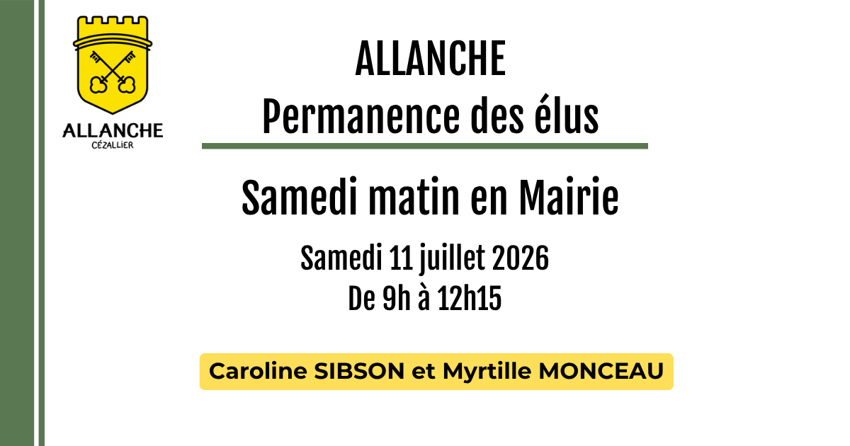 Permanence élus 11.07.2026