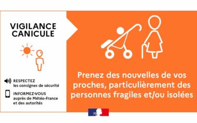 Le département du Cantal passera en vigilance ORANGE 🟠canicule à compter d&rsquo;aujourd&rsquo;hui jeudi 9 juillet 2026 à partir de 12h00.
