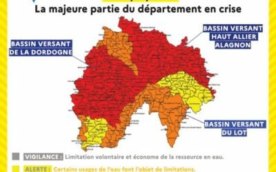 ALERTE CRISE SECHERESSE – RESTRICTIONS ET USAGES DE L&rsquo;EAU FORTEMENT LIMITÉS