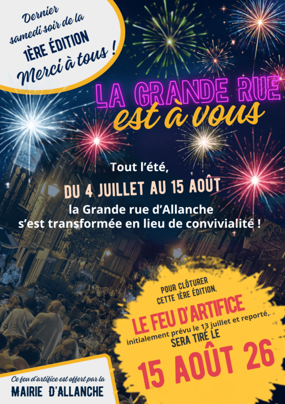feu de cloture "La grande rue est à vous" 2026