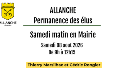 Permanence des élus – Samedi 8 août 2026