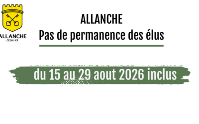 Pas de permanence des élus du 15 au 29 août