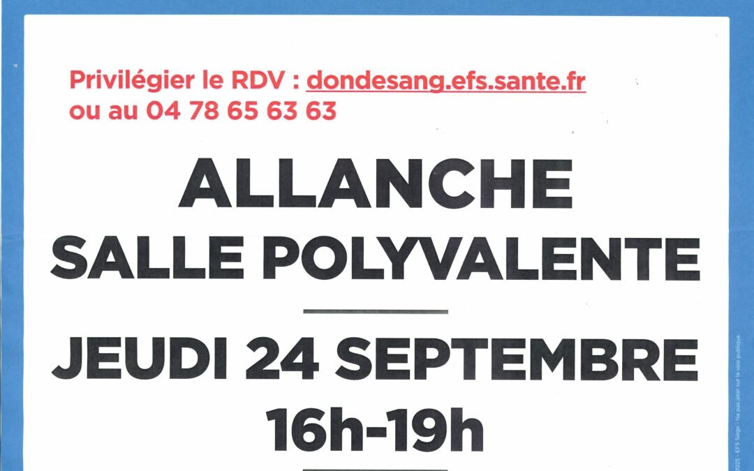DON DU SANG 24 septembre 2026